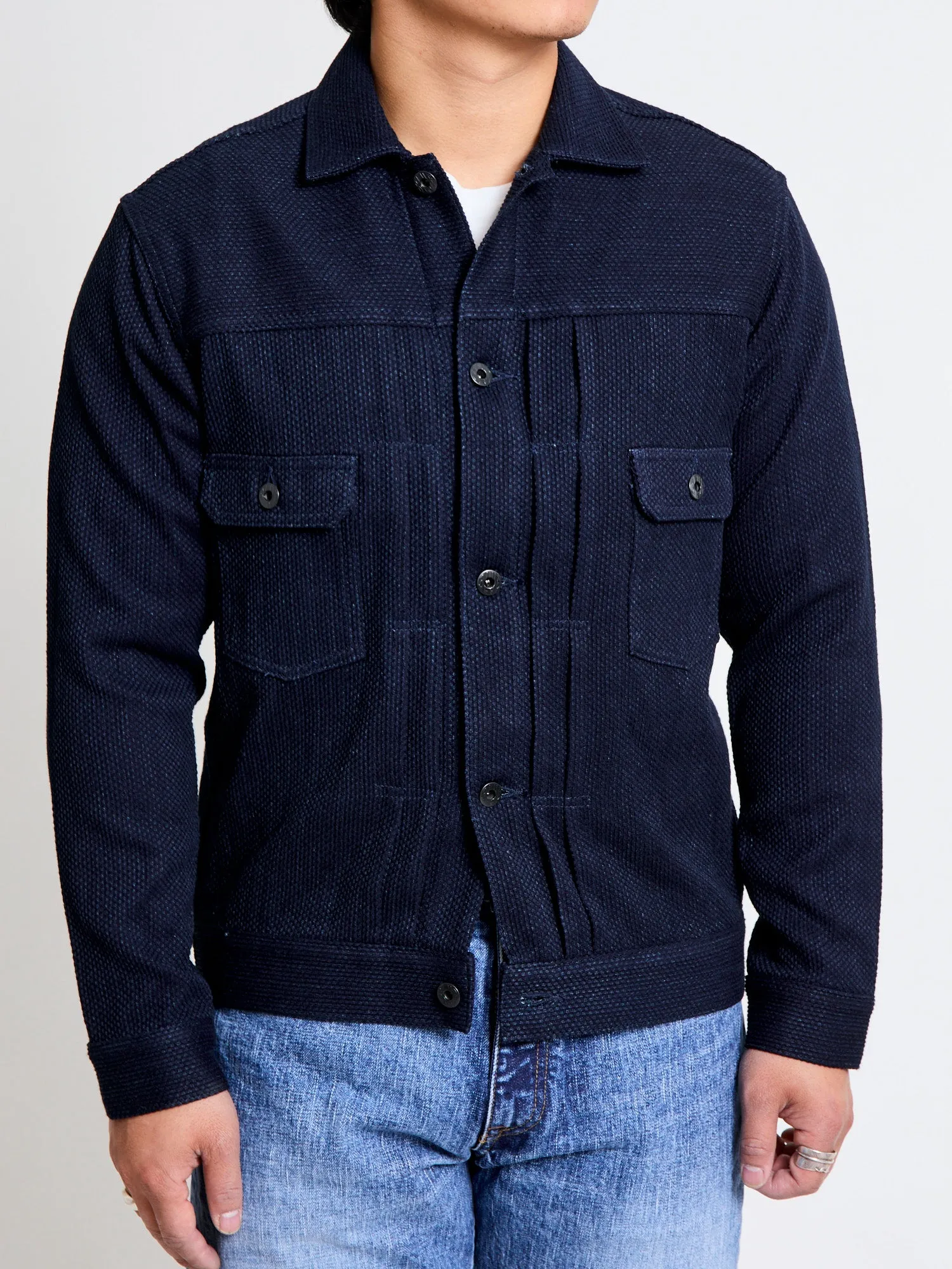 11oz Sashiko Type 2 Jacket in Indigo