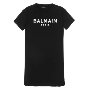 Balmain Black T-Shirt Dress