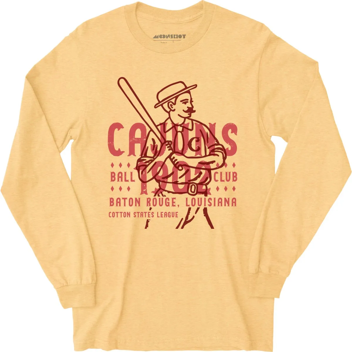 Baton Rouge Cajuns - Louisiana - Vintage Defunct Baseball Teams - Long Sleeve T-Shirt