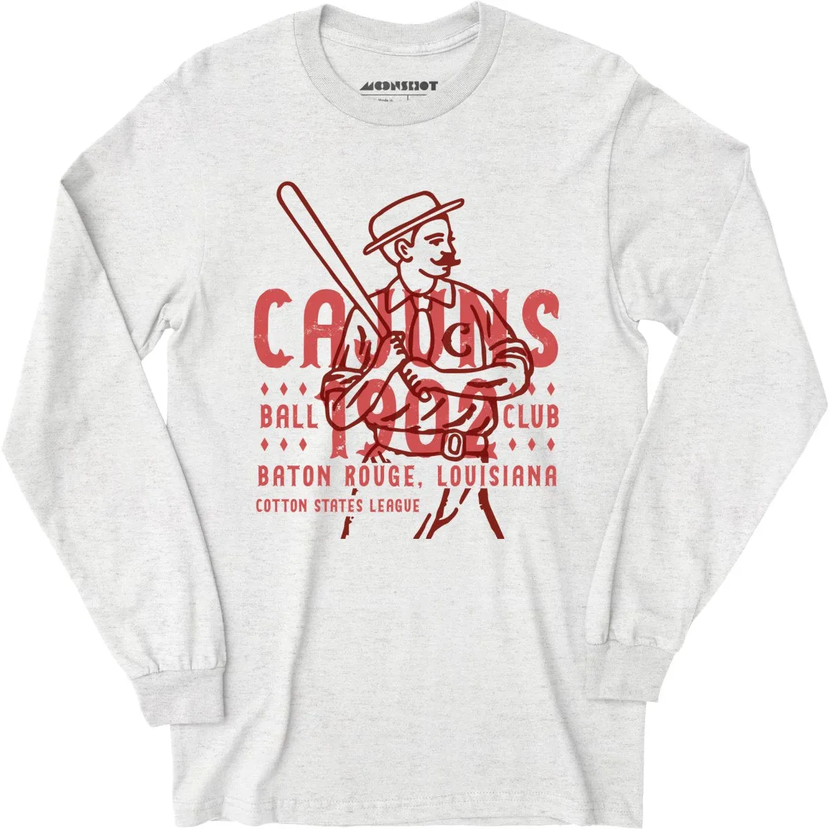 Baton Rouge Cajuns - Louisiana - Vintage Defunct Baseball Teams - Long Sleeve T-Shirt