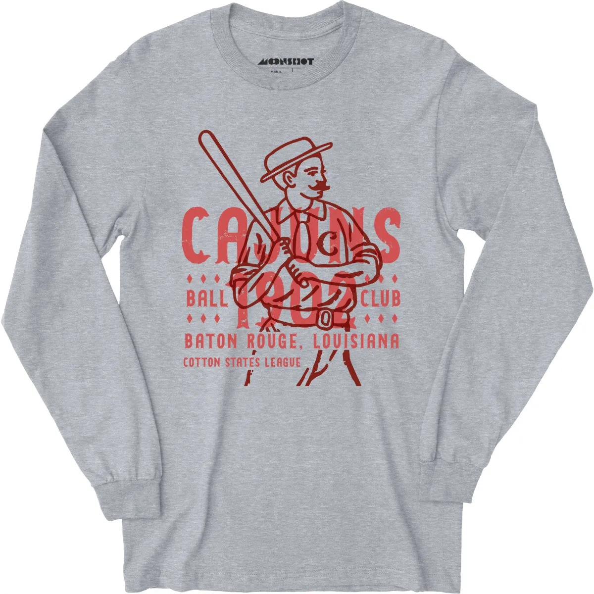 Baton Rouge Cajuns - Louisiana - Vintage Defunct Baseball Teams - Long Sleeve T-Shirt