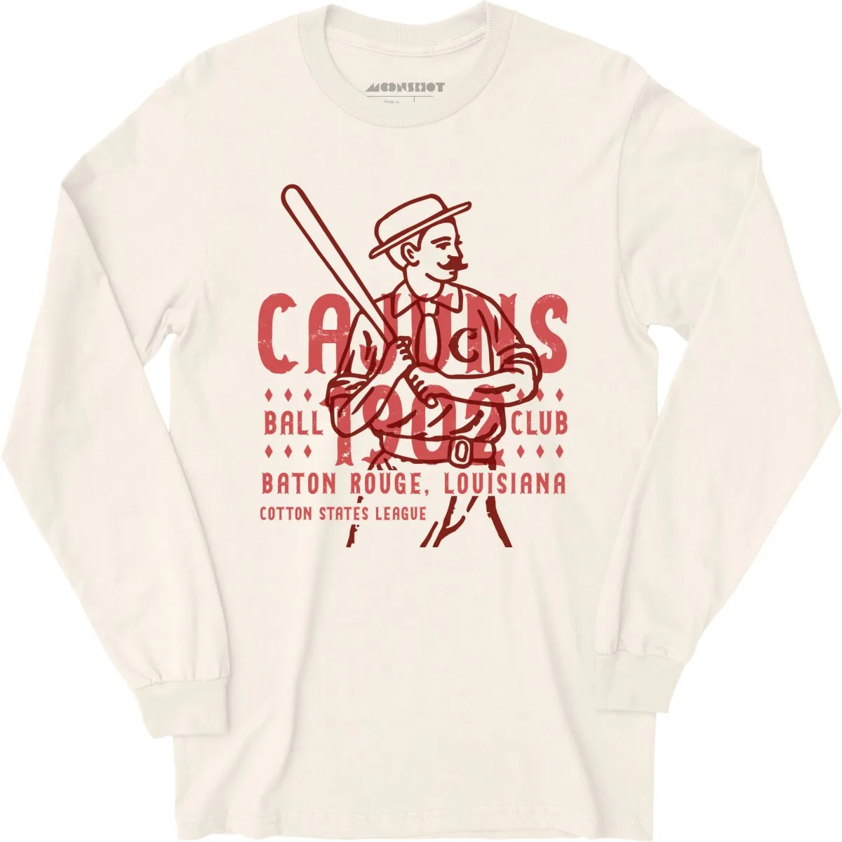 Baton Rouge Cajuns - Louisiana - Vintage Defunct Baseball Teams - Long Sleeve T-Shirt