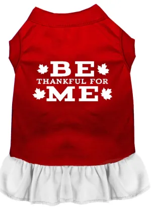 Be Thankful For Me Screen Print Dress Red With White Xxl (18)