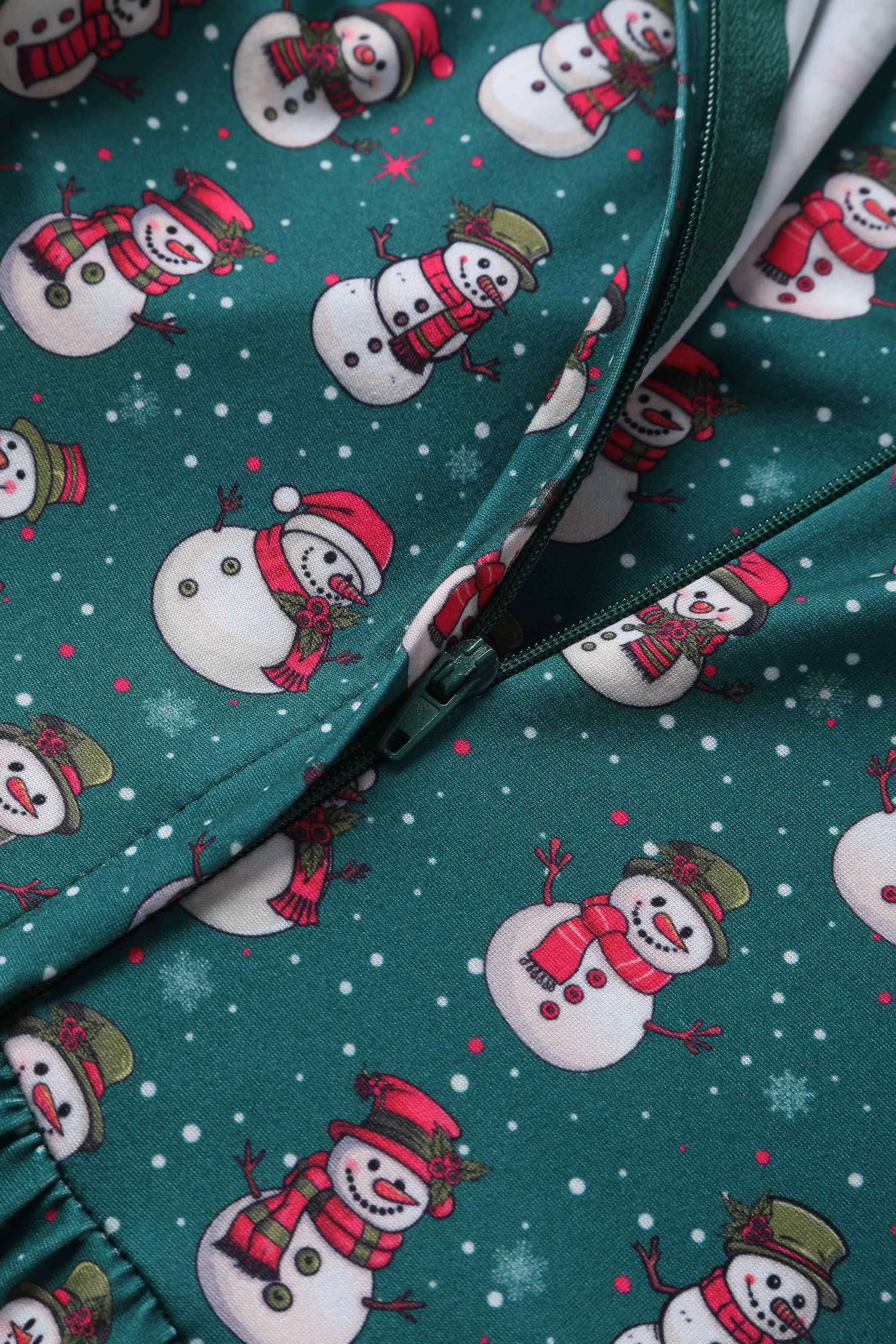 Billie Green Snowman Flared Dress