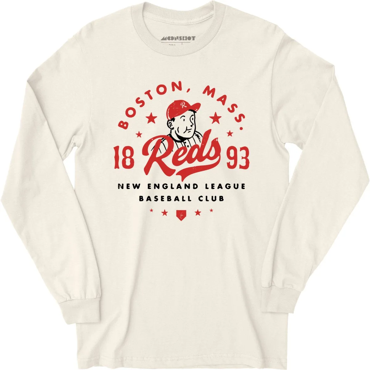 Boston Reds - Massachusetts - Vintage Defunct Baseball Teams - Long Sleeve T-Shirt