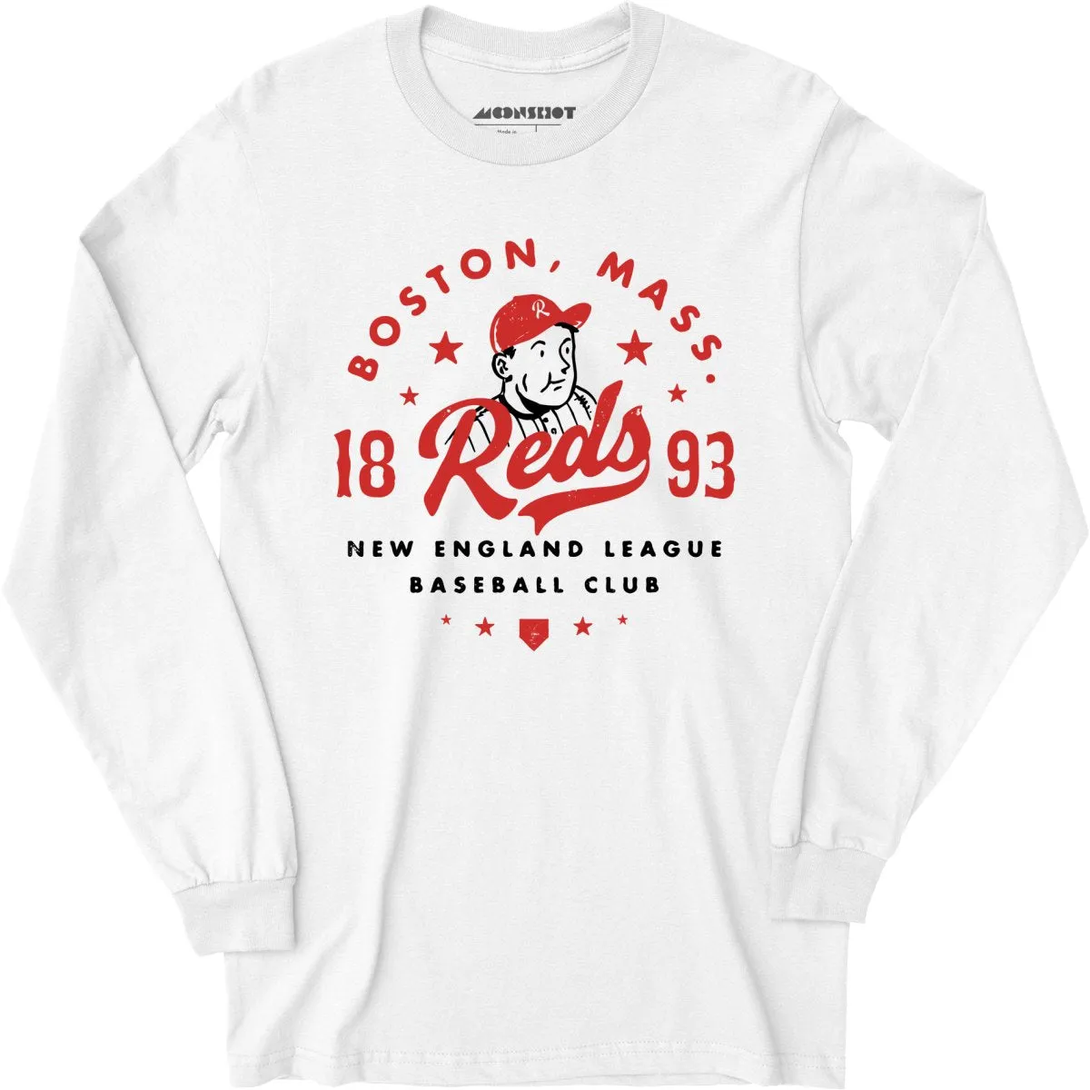 Boston Reds - Massachusetts - Vintage Defunct Baseball Teams - Long Sleeve T-Shirt