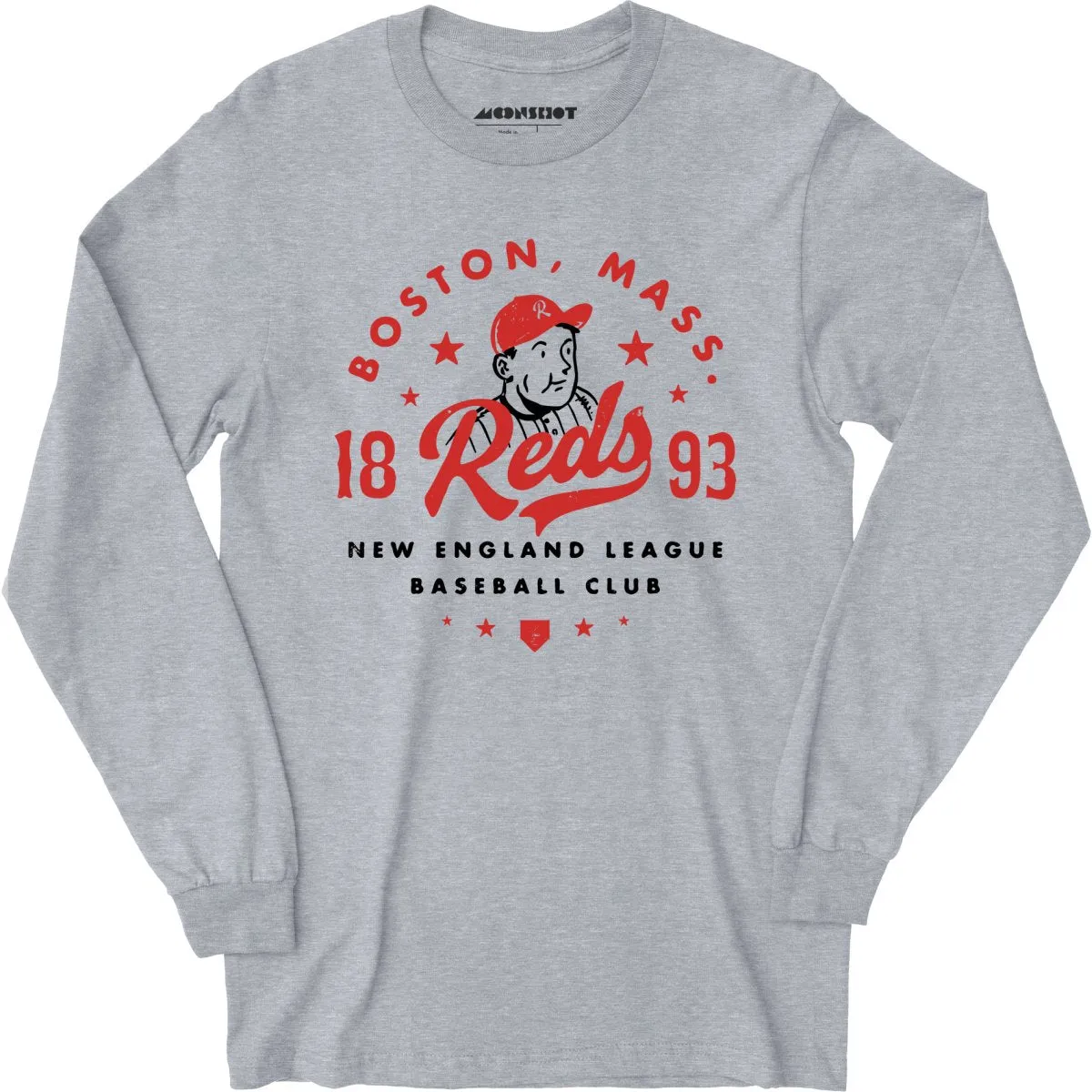 Boston Reds - Massachusetts - Vintage Defunct Baseball Teams - Long Sleeve T-Shirt