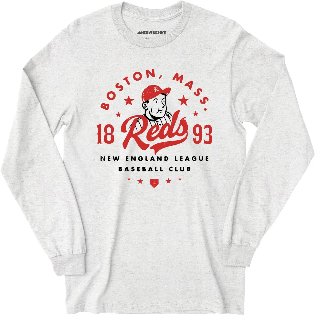 Boston Reds - Massachusetts - Vintage Defunct Baseball Teams - Long Sleeve T-Shirt