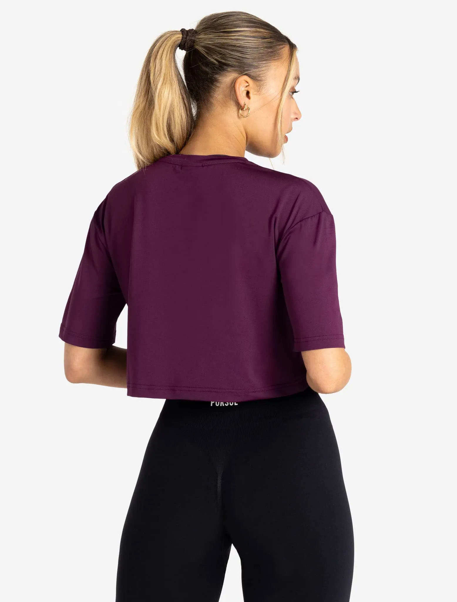 BreathEasy Crop T-Shirt - Purple