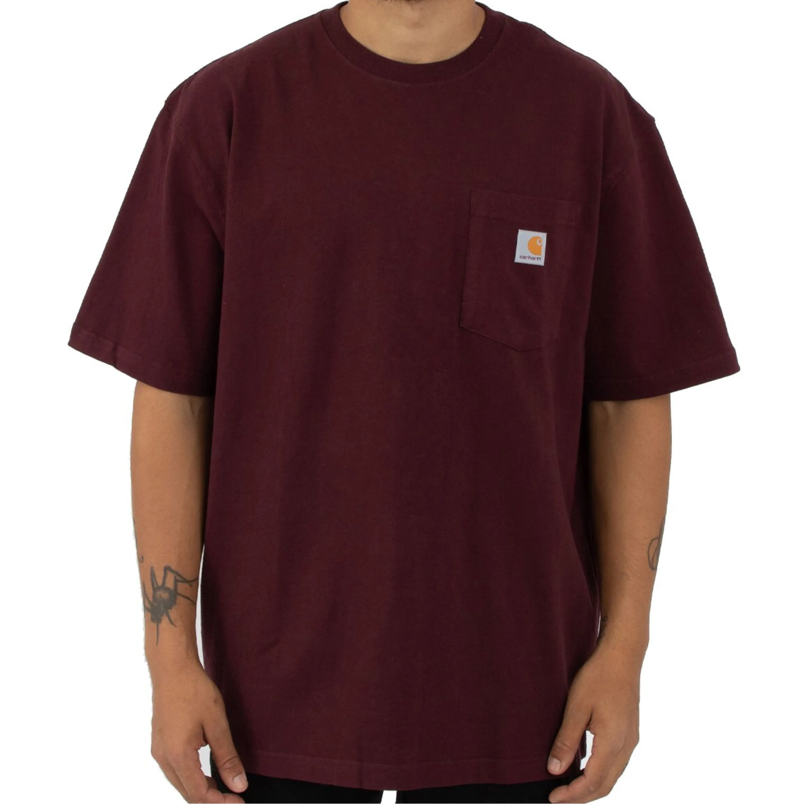 Carhartt K87 Oversized Pocket Tee Maroon