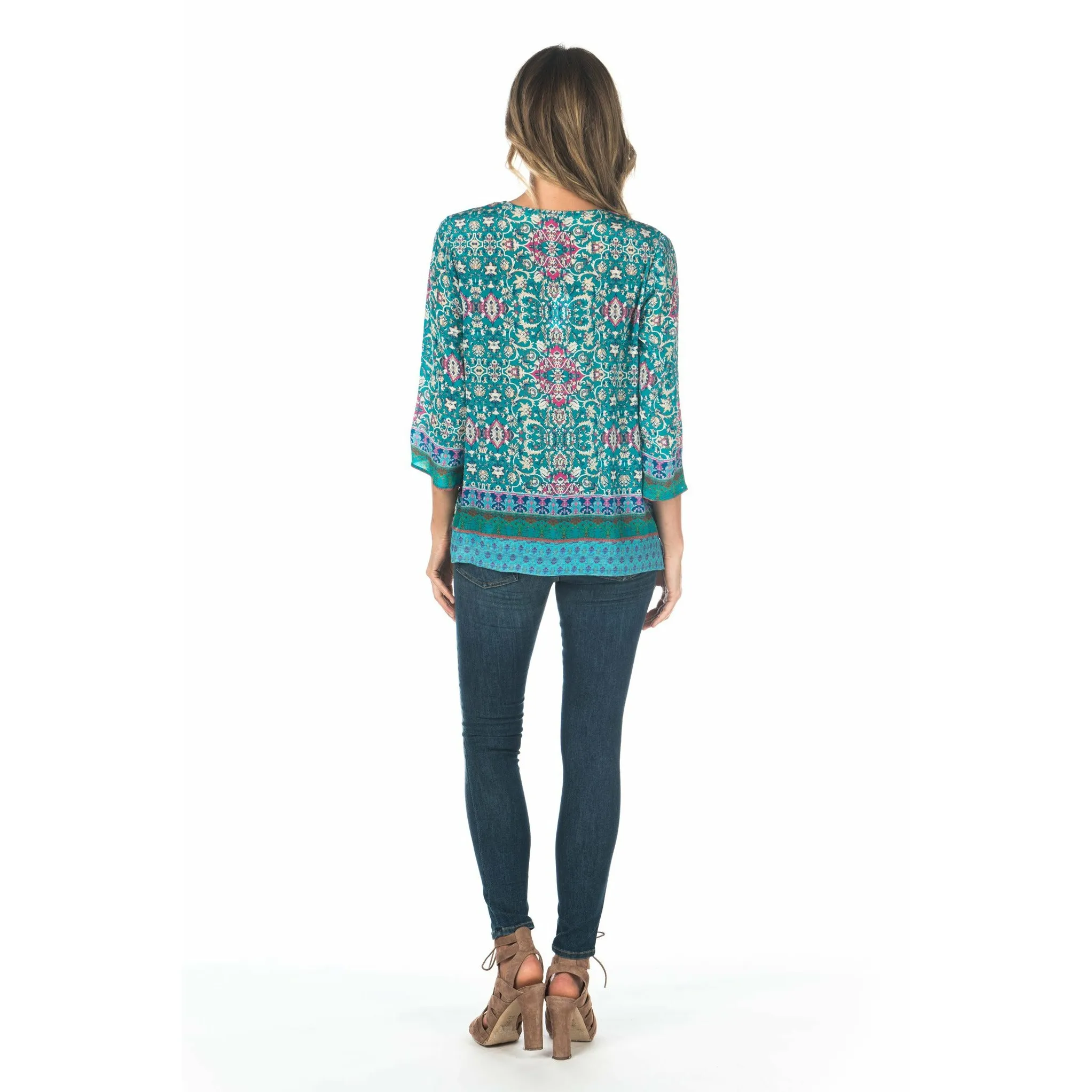 Christelle Teal Top