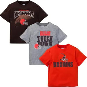 Cleveland Browns Boys 3-Pack Short Sleeve Tees