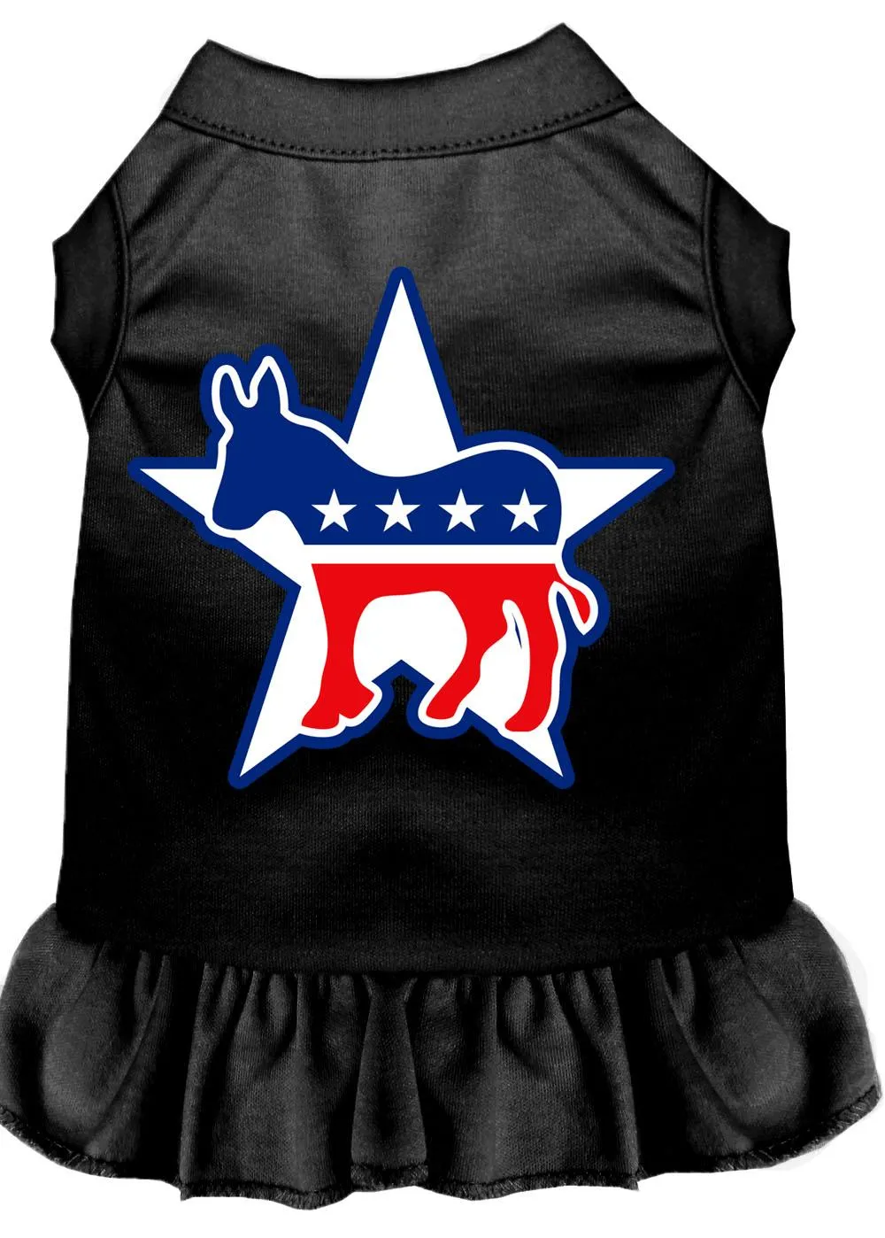 Democrat Screen Print Dress Black Med (12)