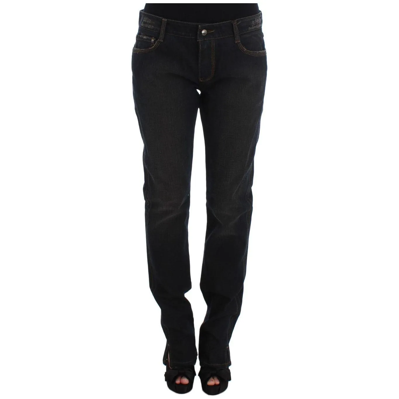 Ermanno Scervino Chic Boyfriend Cotton Jeans - Blue