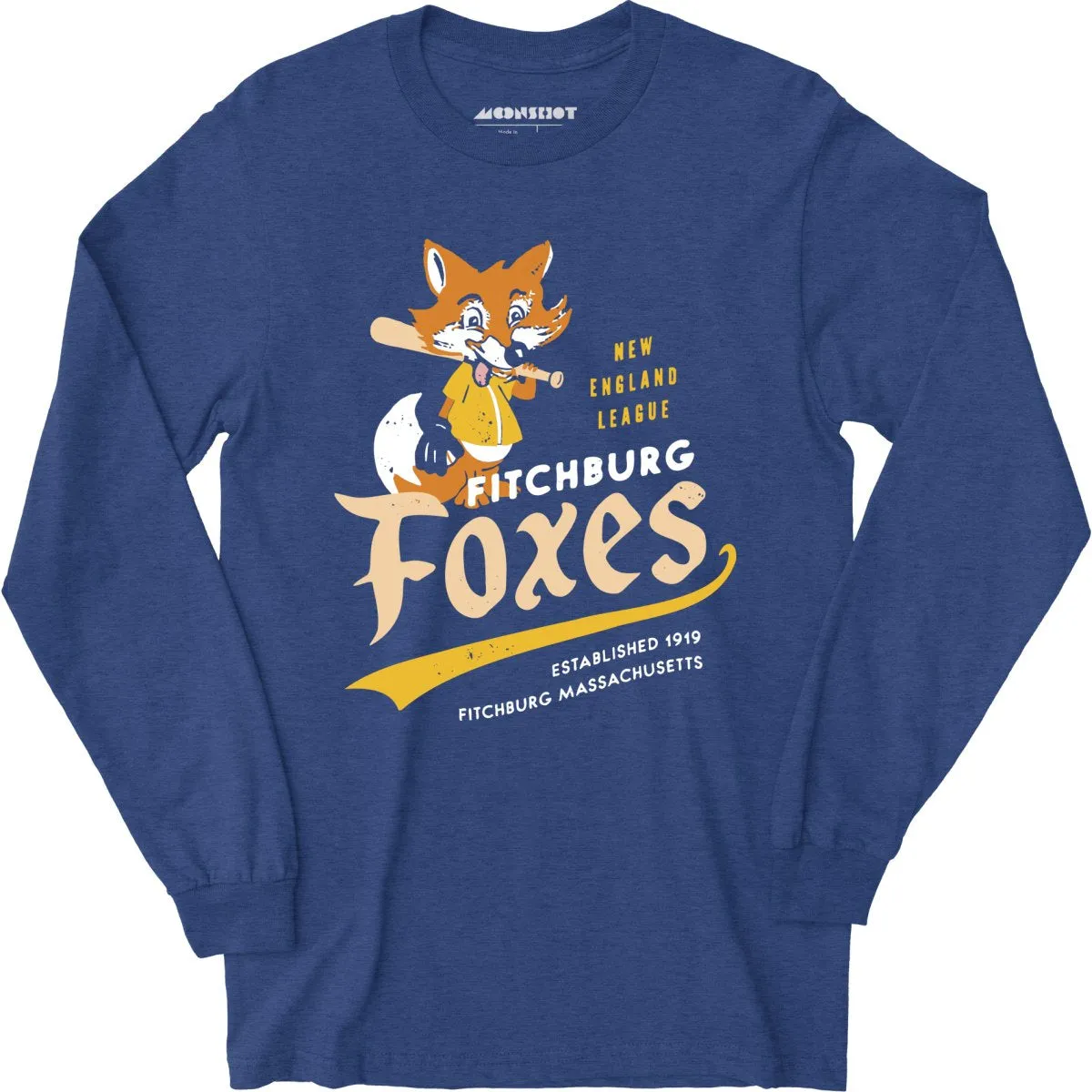 Fitchburg Foxes - Massachusetts - Vintage Defunct Baseball Teams - Long Sleeve T-Shirt