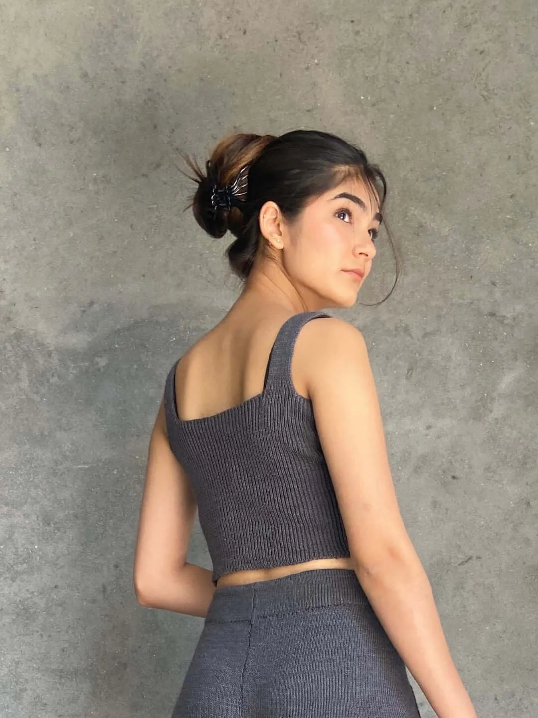 Foxys Steel Merino Crop Top