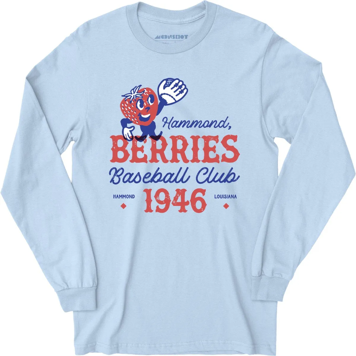 Hammond Berries - Louisiana - Vintage Defunct Baseball Teams - Long Sleeve T-Shirt