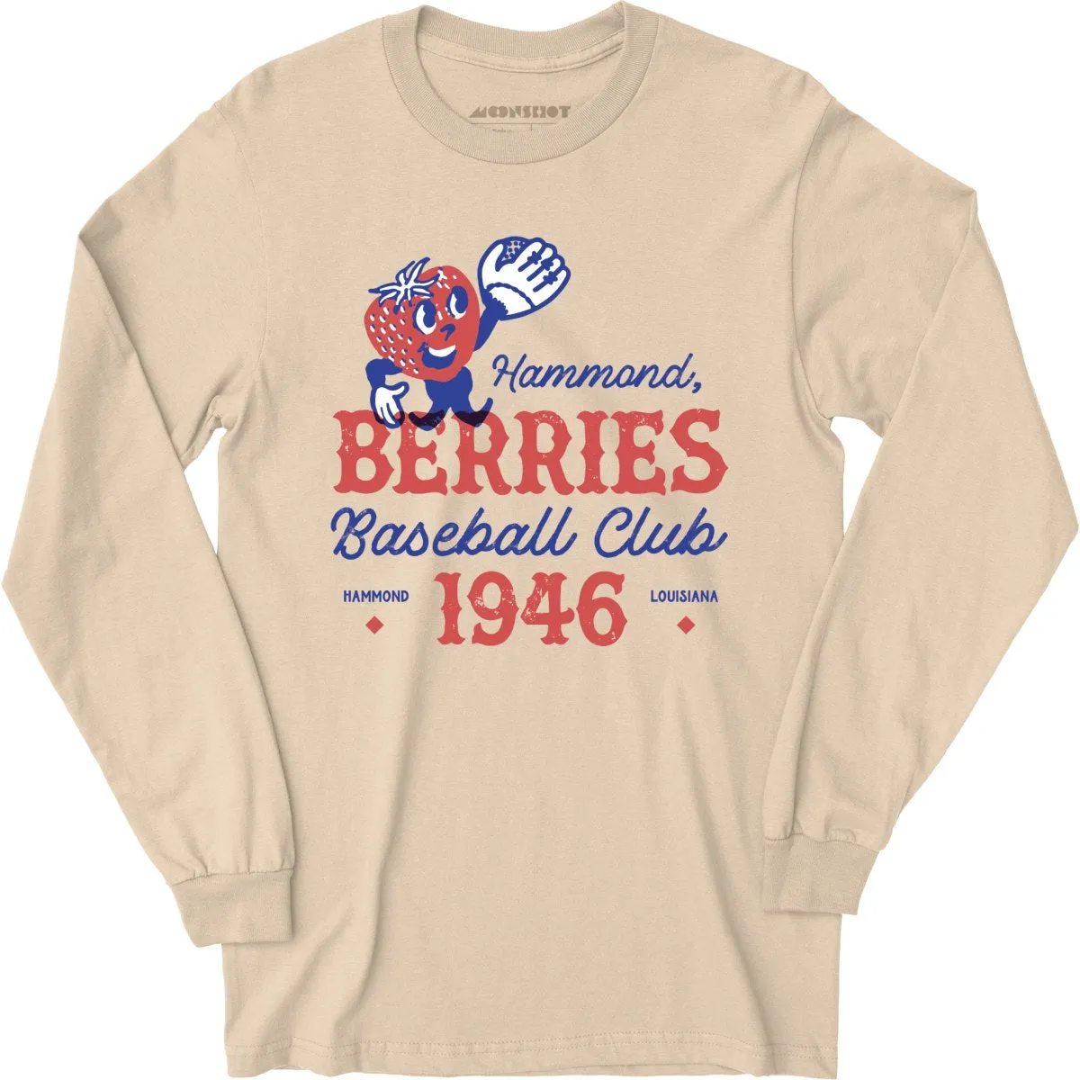 Hammond Berries - Louisiana - Vintage Defunct Baseball Teams - Long Sleeve T-Shirt