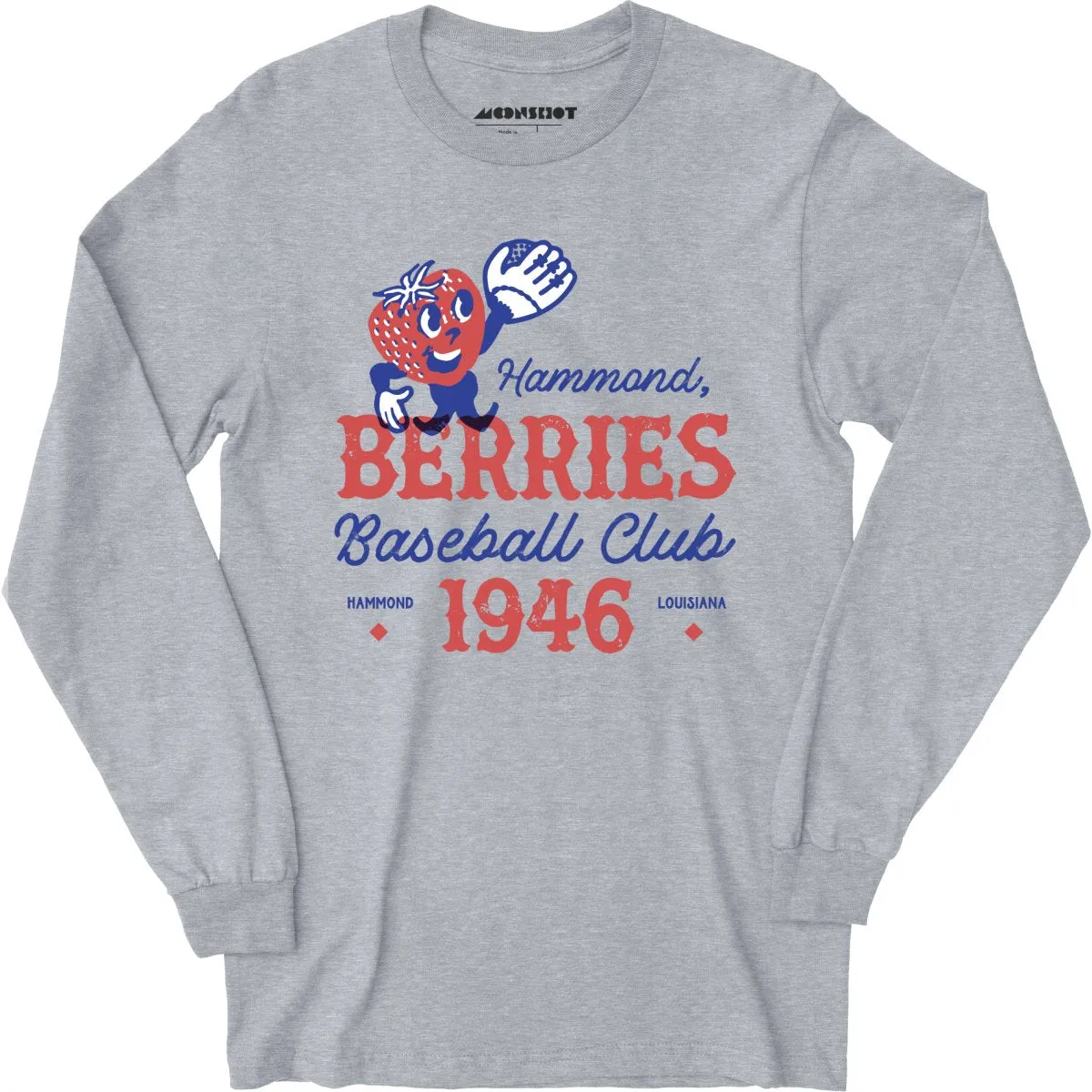 Hammond Berries - Louisiana - Vintage Defunct Baseball Teams - Long Sleeve T-Shirt