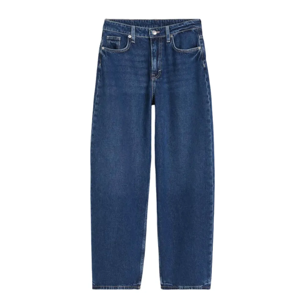 H&M Baggy High Jeans, dark blue