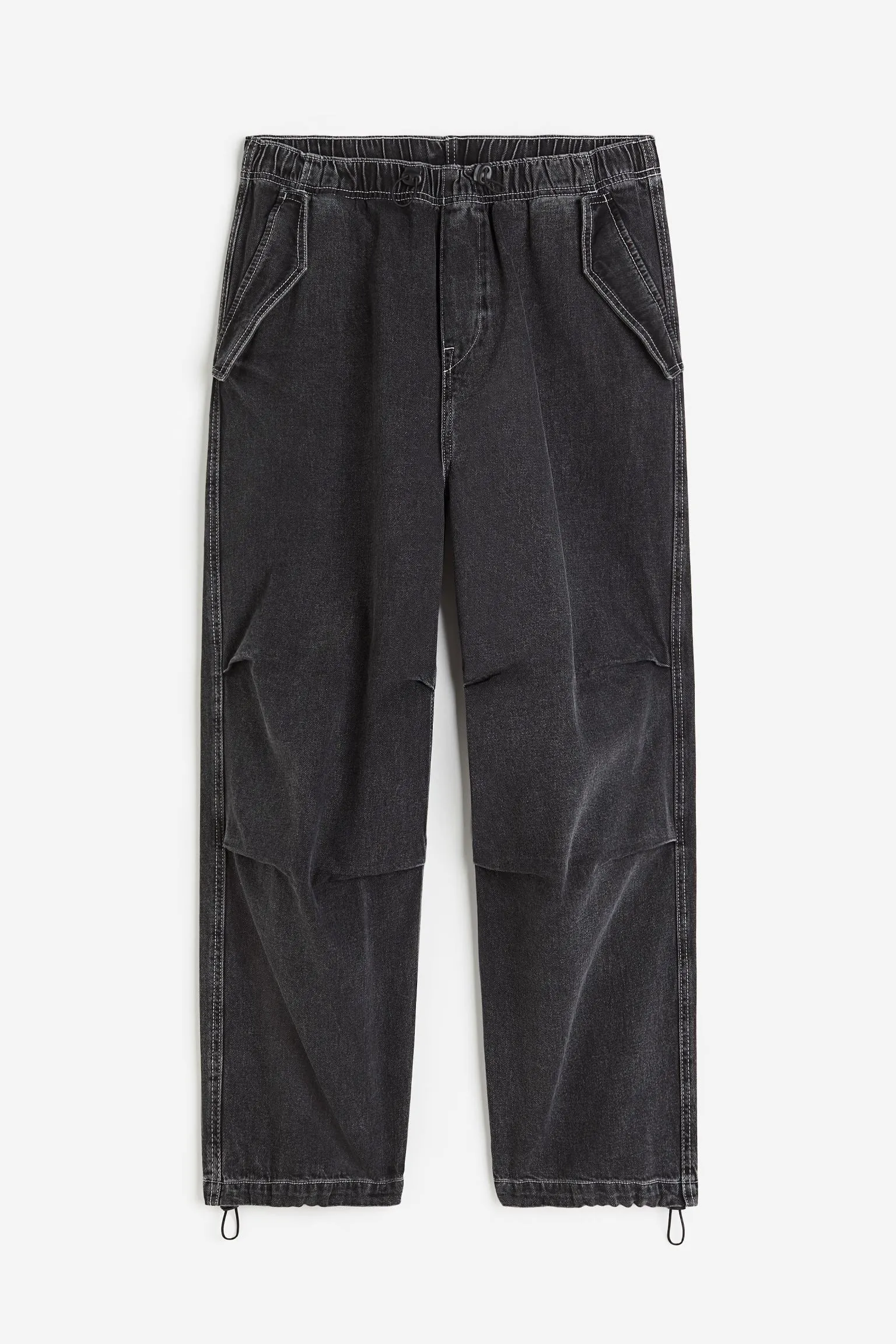 H&M Loose Fit Parachute Jeans, dark gray