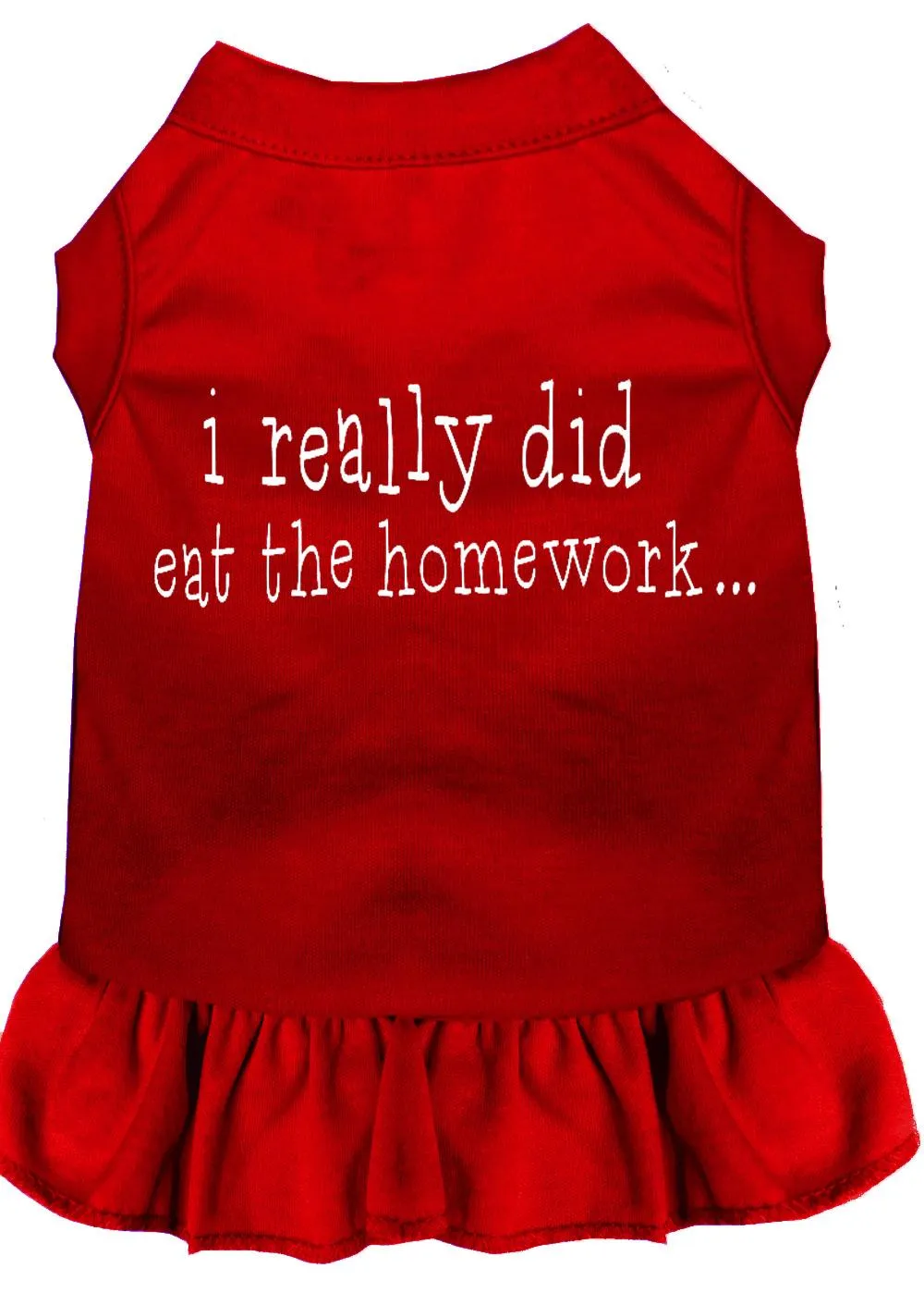 I Really Did Eat The Homework Screen Print Dress Red Xxxl (20)