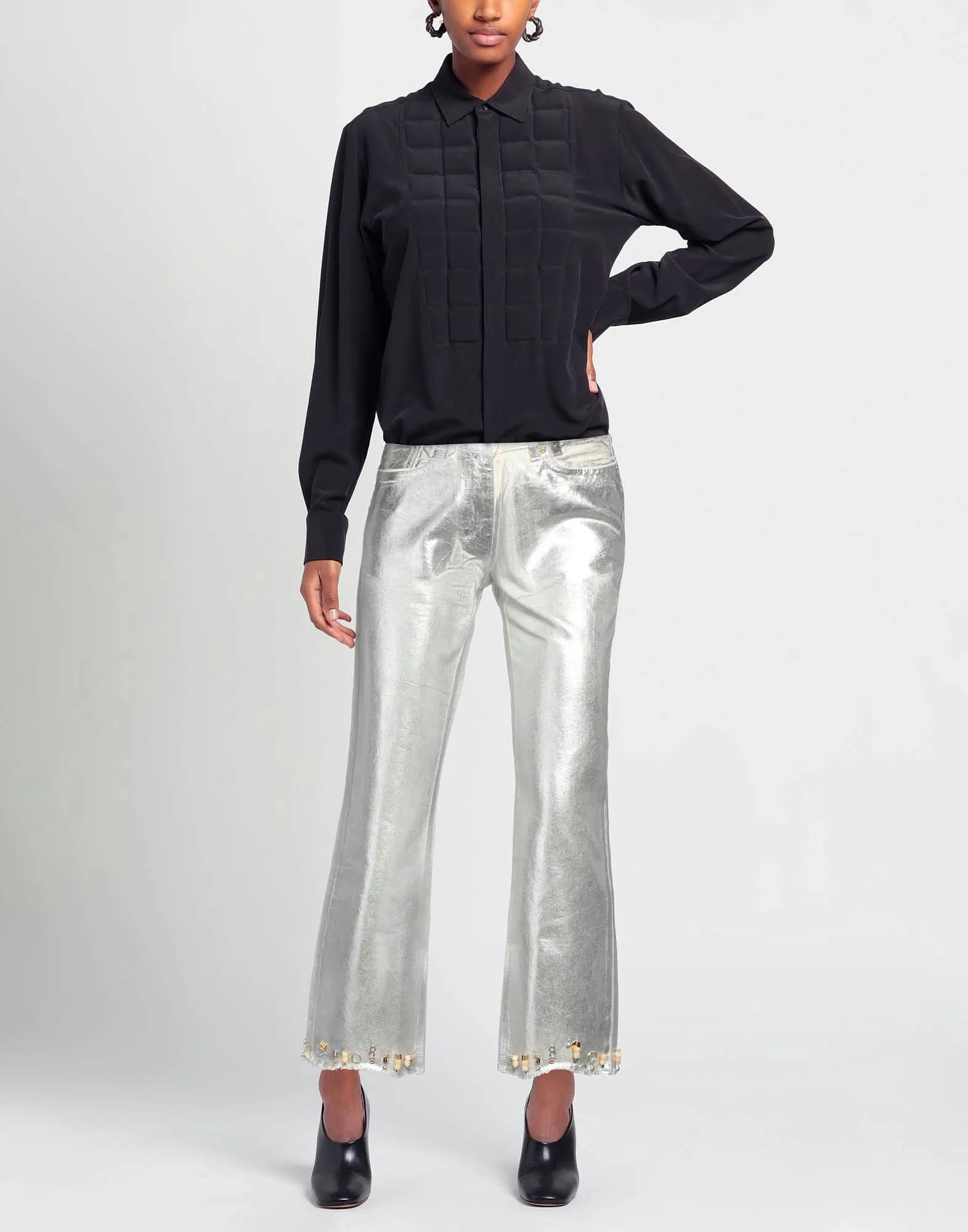 Jacquemus Bootcut jeans, silver