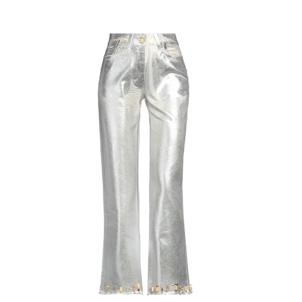 Jacquemus Bootcut jeans, silver