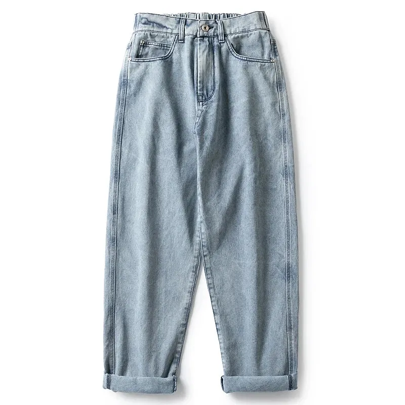 Japanese Streetwear Distressed Baggy Jeans For Men - High Quality Denim Cargo Pants