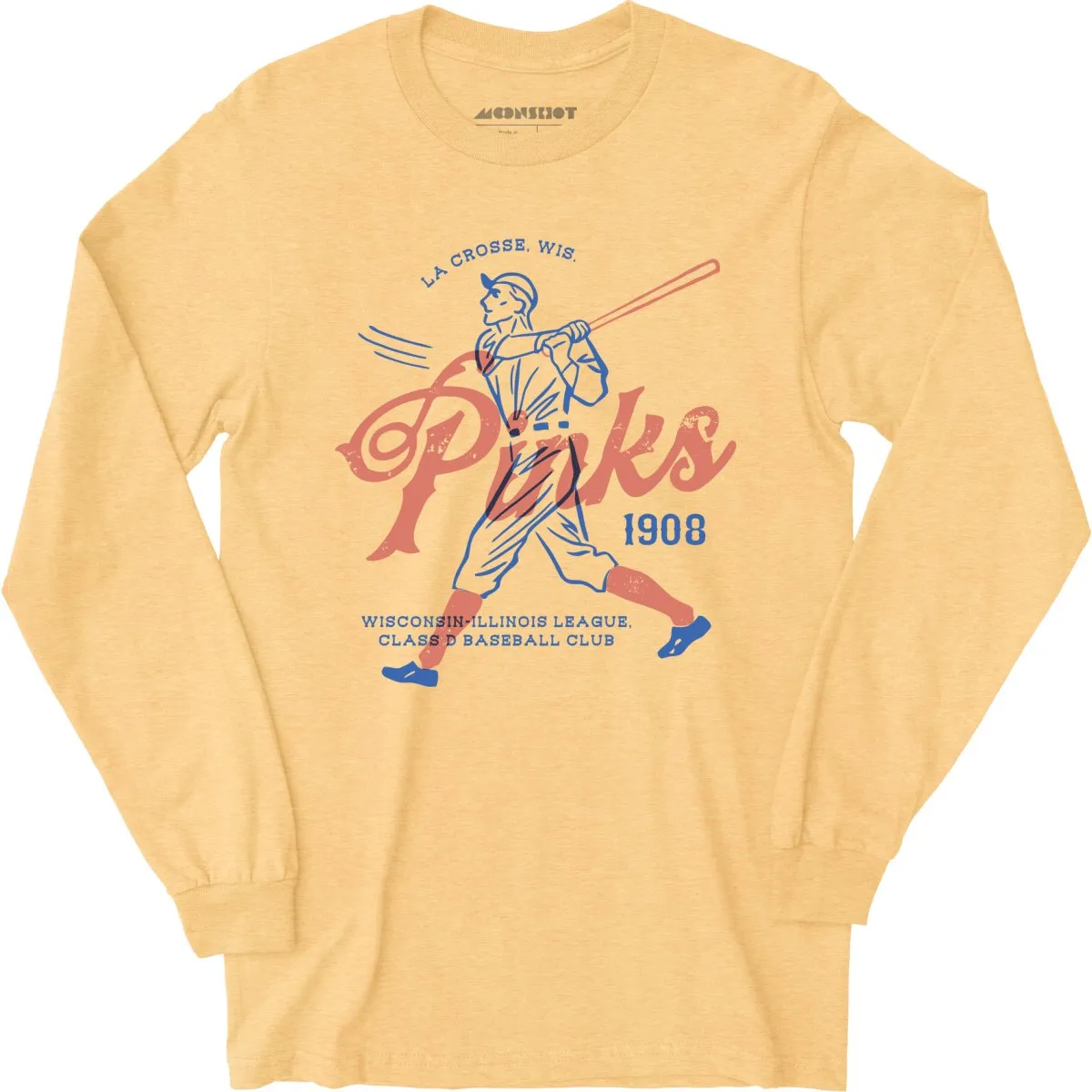 La Crosse Pinks - Wisconsin - Vintage Defunct Baseball Teams - Long Sleeve T-Shirt