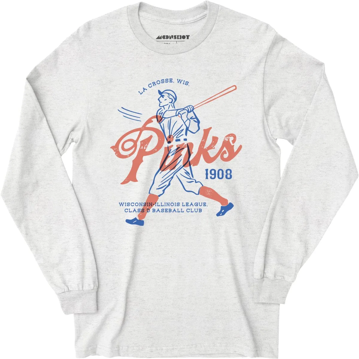 La Crosse Pinks - Wisconsin - Vintage Defunct Baseball Teams - Long Sleeve T-Shirt