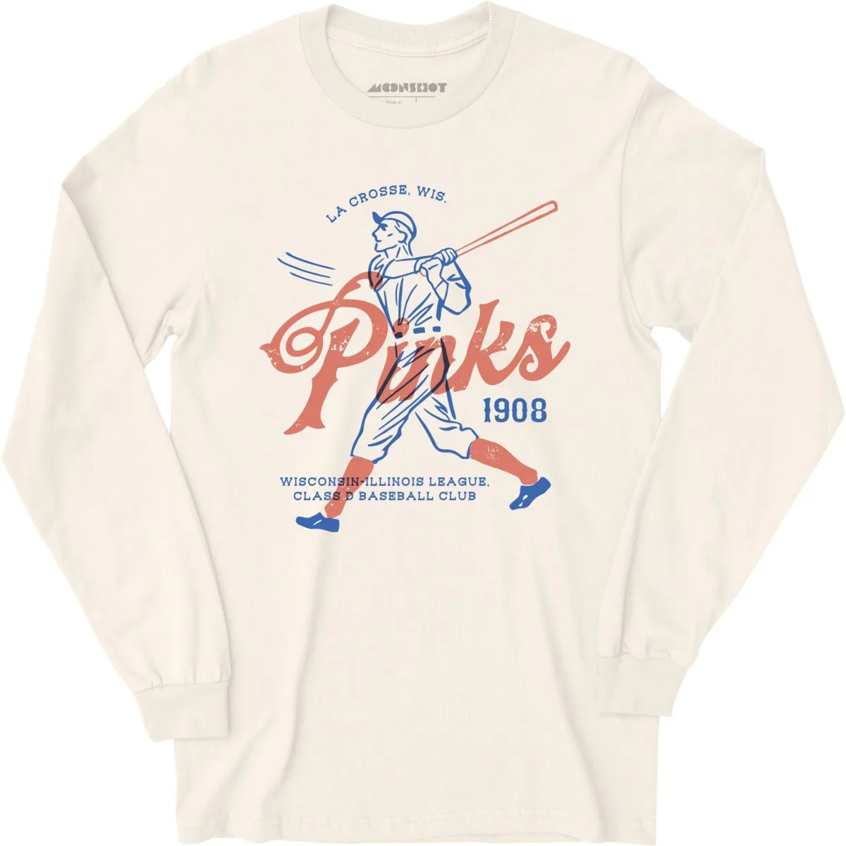 La Crosse Pinks - Wisconsin - Vintage Defunct Baseball Teams - Long Sleeve T-Shirt