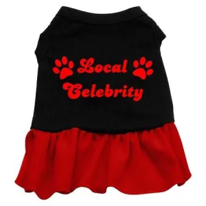 Local Celebrity Screen Print Dress  Black with Red XXXL (20)