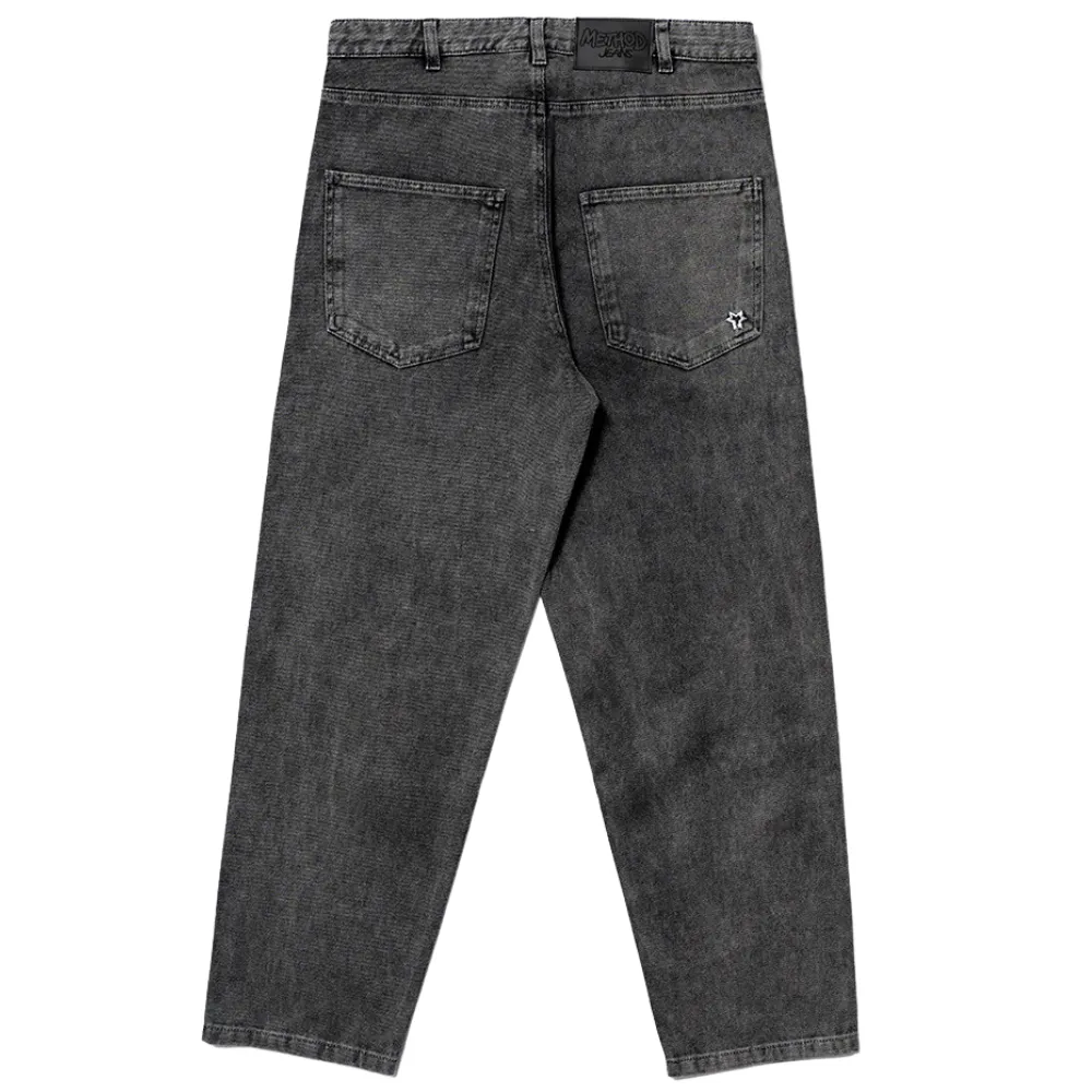 Loose Jeans Washed Black