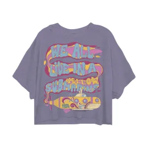 Lyrics By Lennon & Mccartney Retro Submarine Oversize Crop