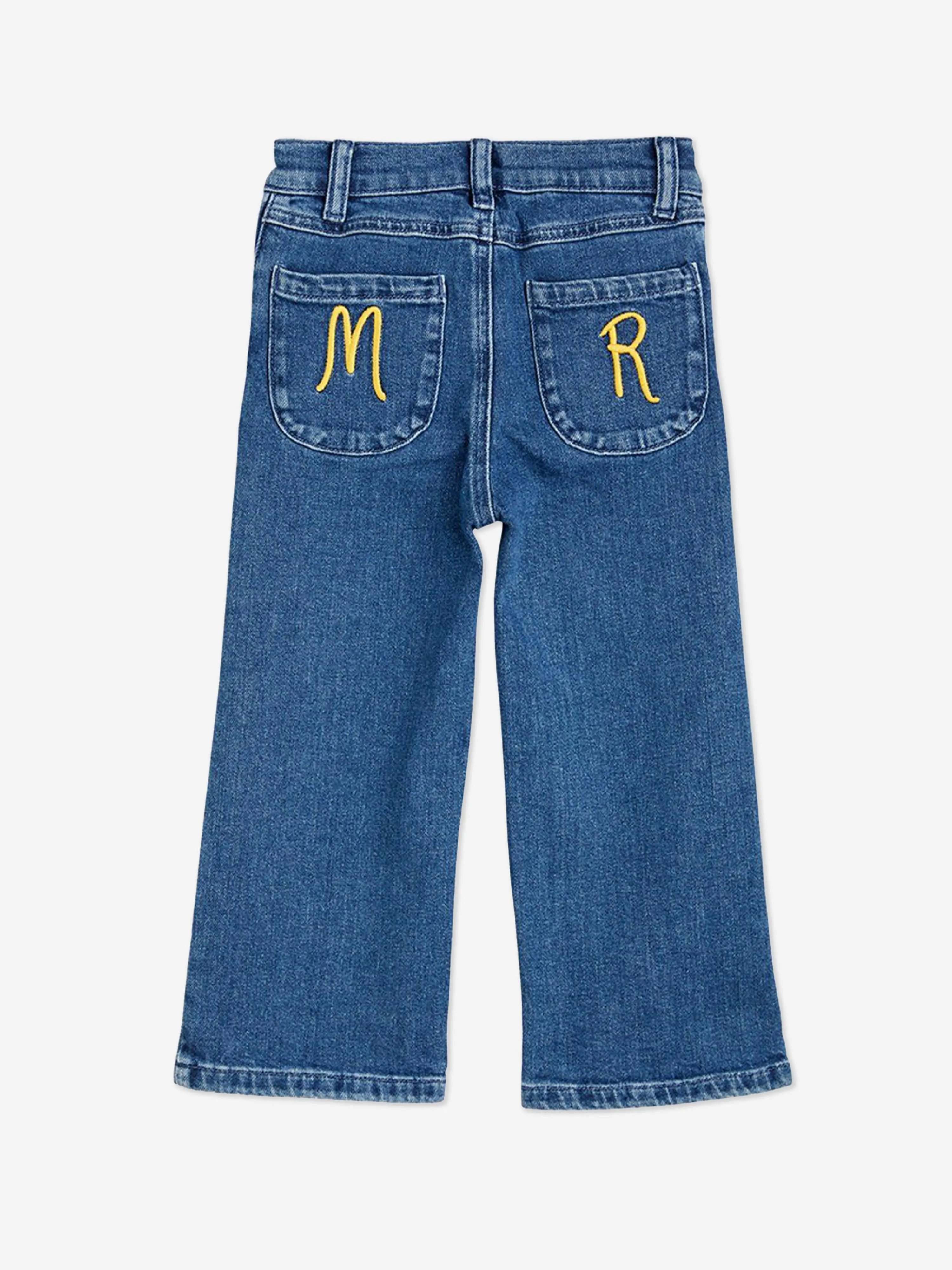 Mini Rodini Kids Wide Leg Jeans in Blue