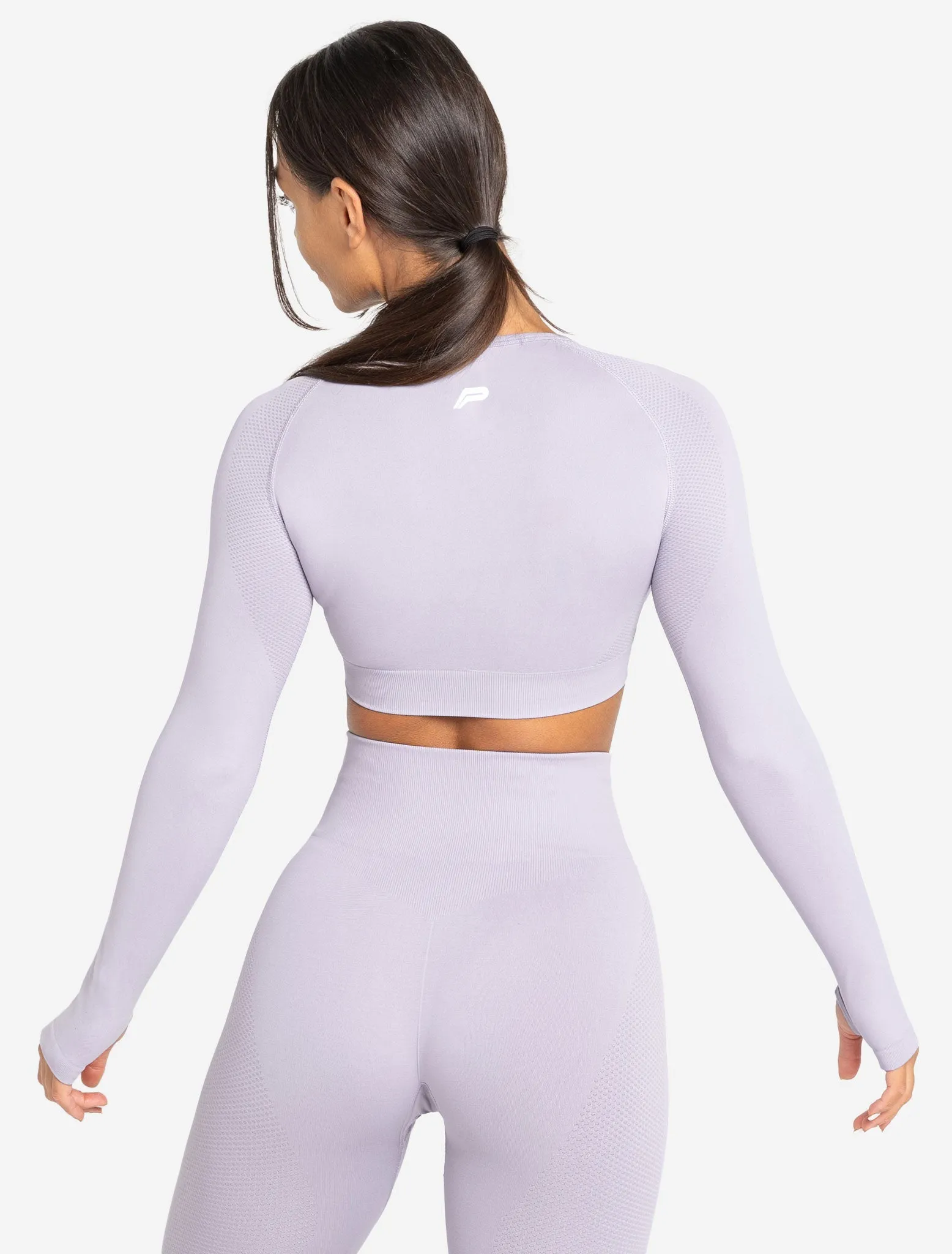 Move Seamless Long Sleeve Crop Top - Lilac