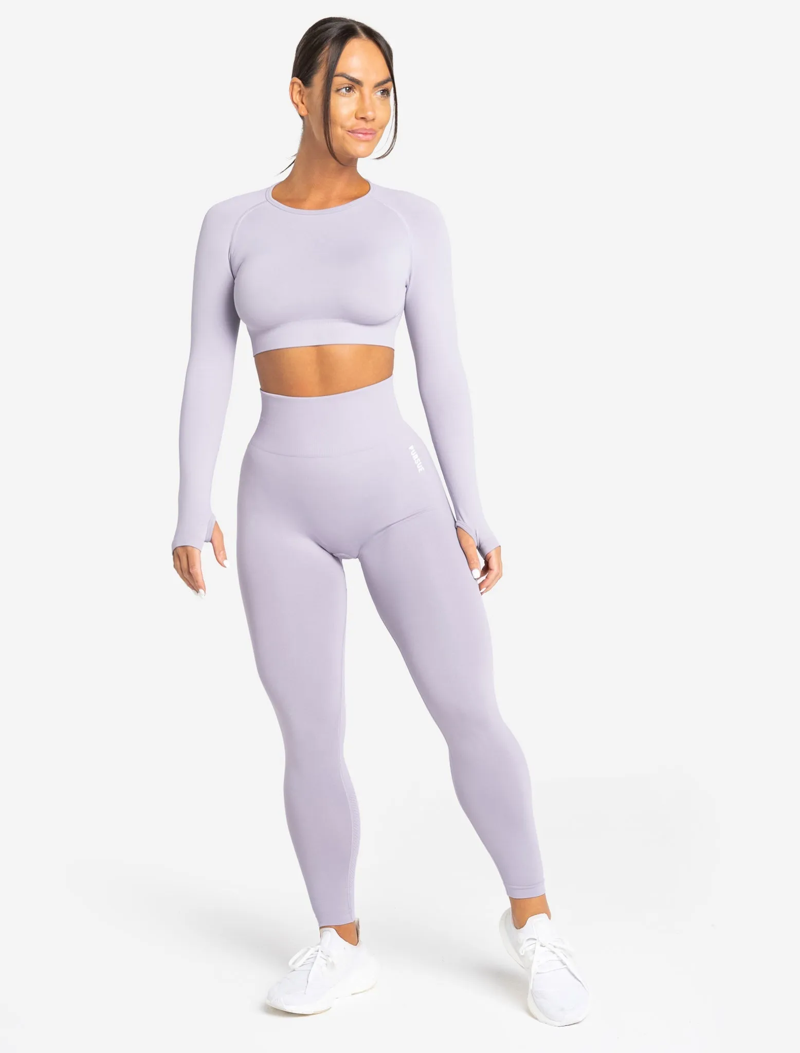 Move Seamless Long Sleeve Crop Top - Lilac