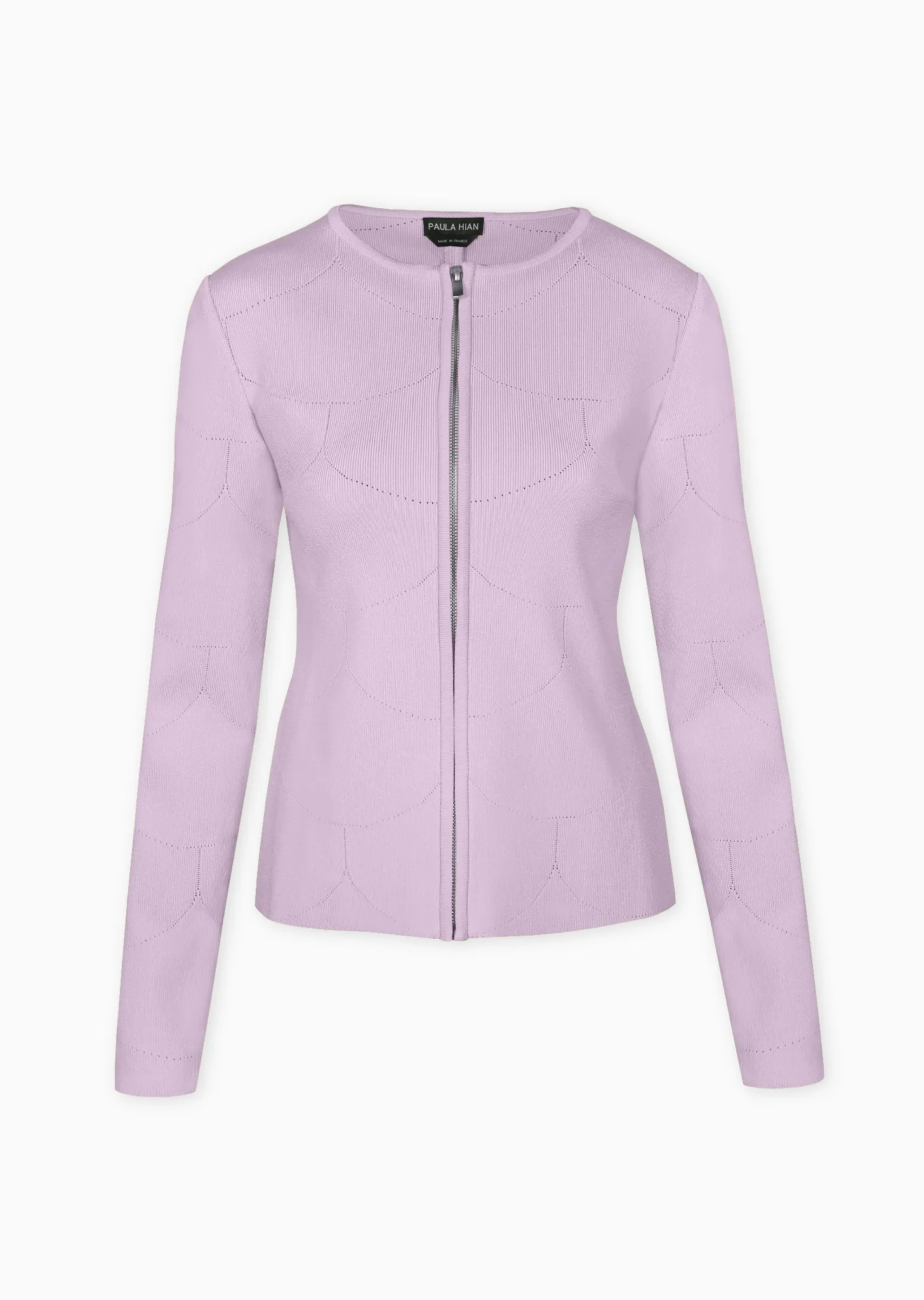 Pamela - Stretch Knit Jacket with Scalloped Detail