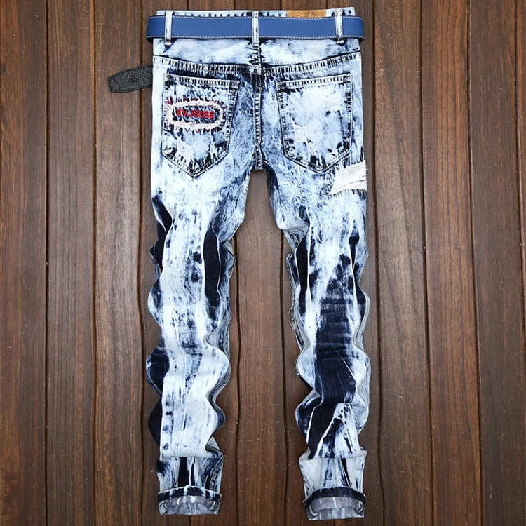 Patch work loose fit denim