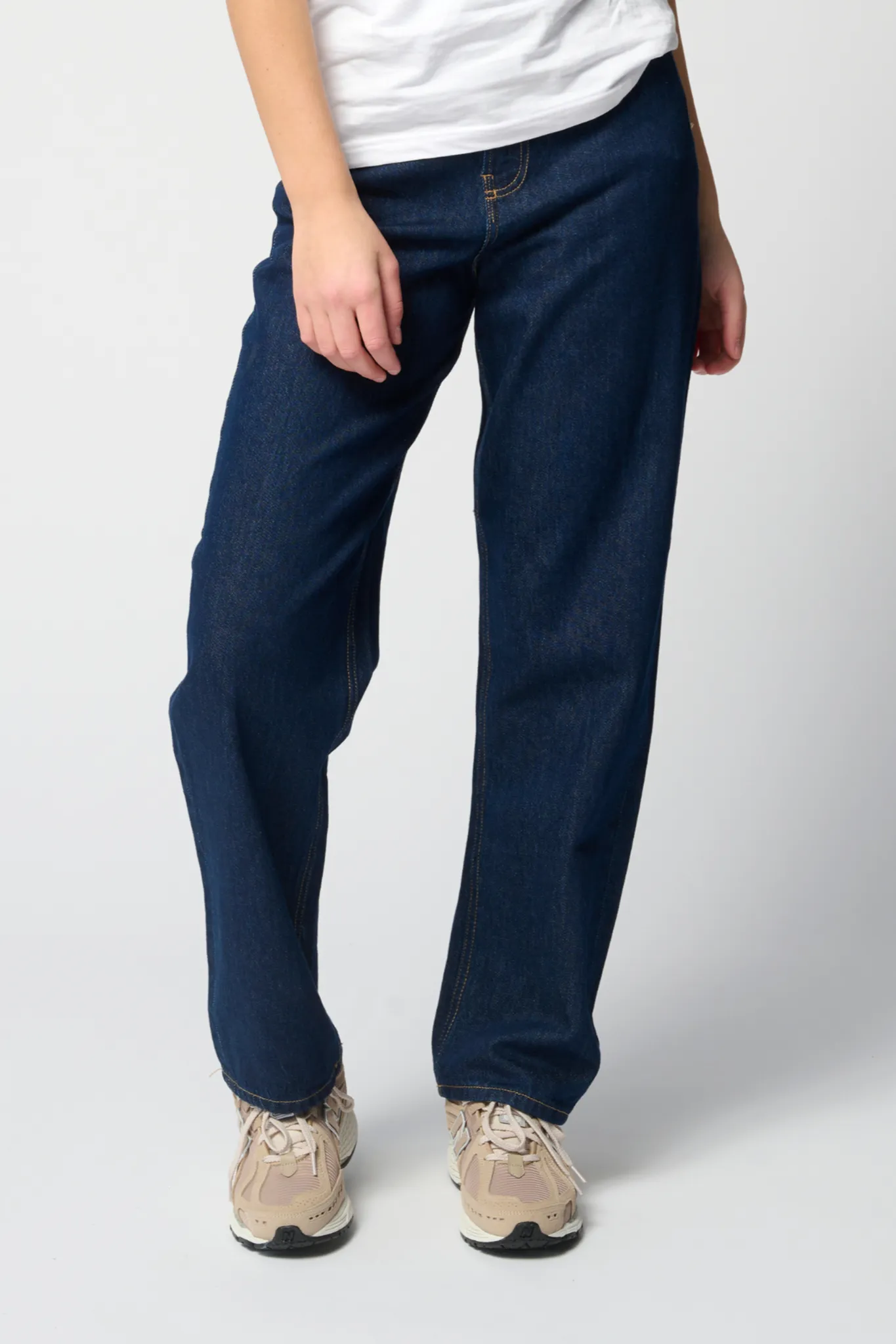 Performance Loose Jeans - Dark Blue Denim