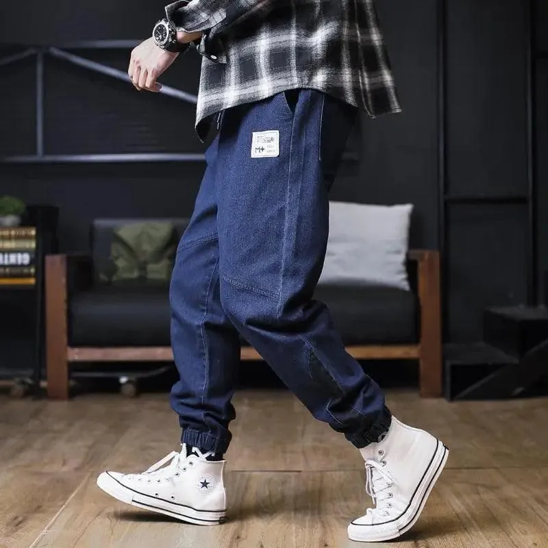 Plus Size Men Hip Hop Jeans Trousers