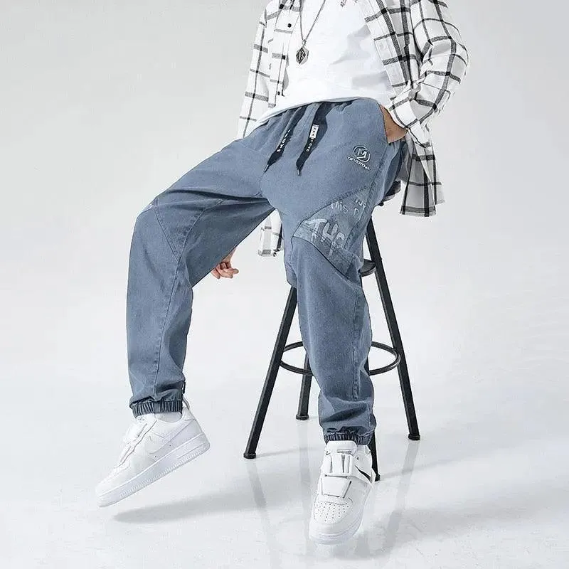 Plus Size Men Hip Hop Jeans Trousers