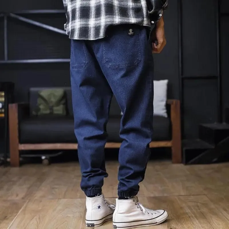 Plus Size Men Hip Hop Jeans Trousers