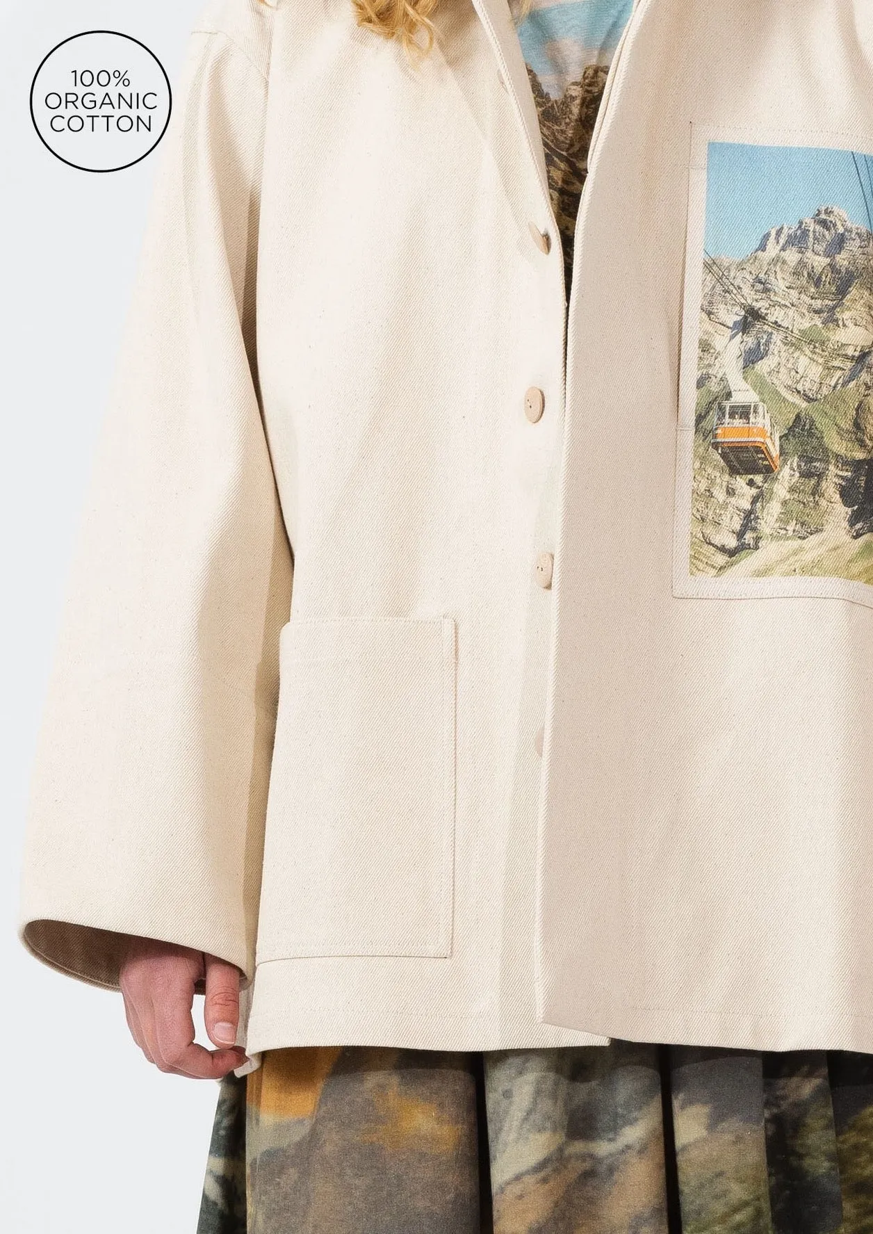 Postcard Print Unisex Jacket, Schwagalp