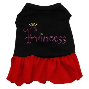 Princess Rhinestone Dress Black with Red Sm (10)