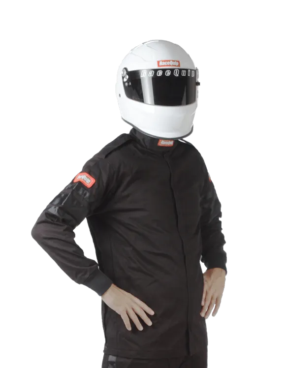 RaceQuip Single Layer Fire Suit Jacket - Black - 2XL - 111007