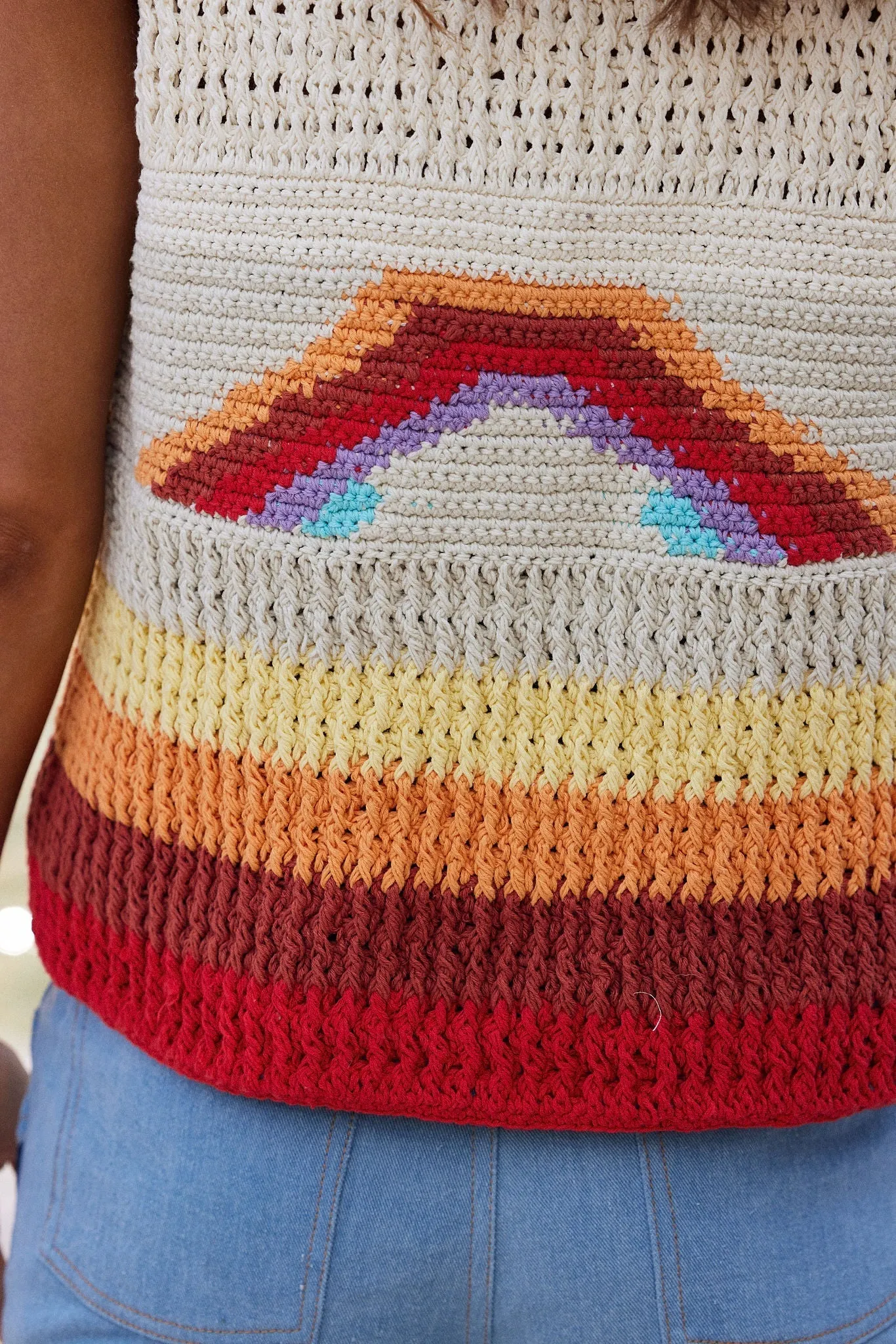 Rainbow Crochet vest