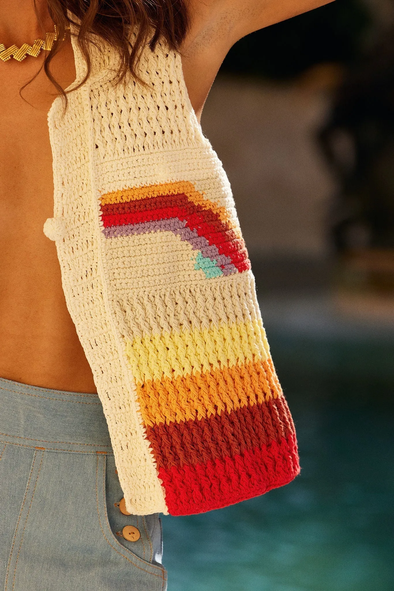 Rainbow Crochet vest