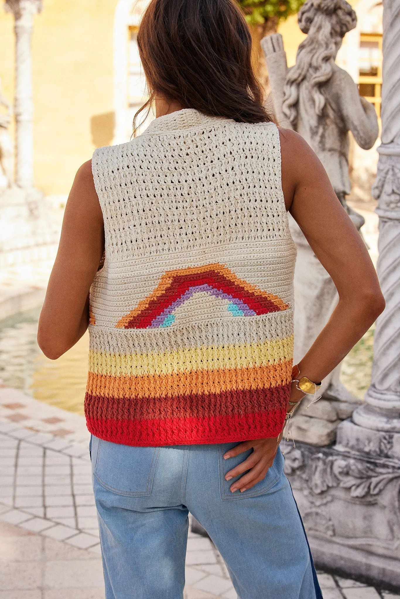 Rainbow Crochet vest